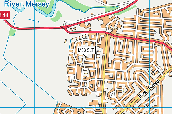 M33 5LT map - OS VectorMap District (Ordnance Survey)