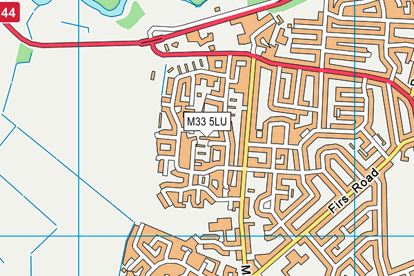 M33 5LU map - OS VectorMap District (Ordnance Survey)