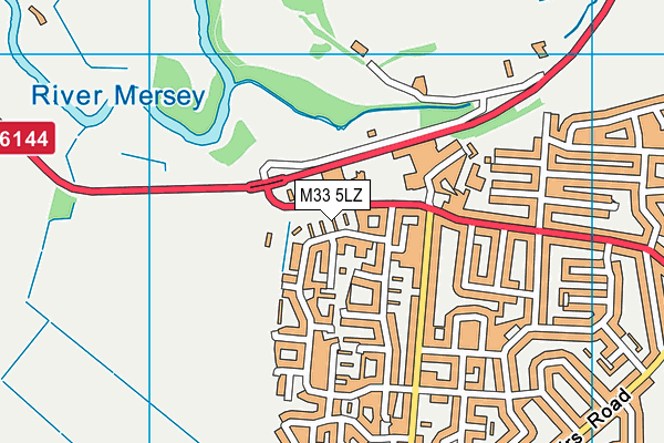 M33 5LZ map - OS VectorMap District (Ordnance Survey)