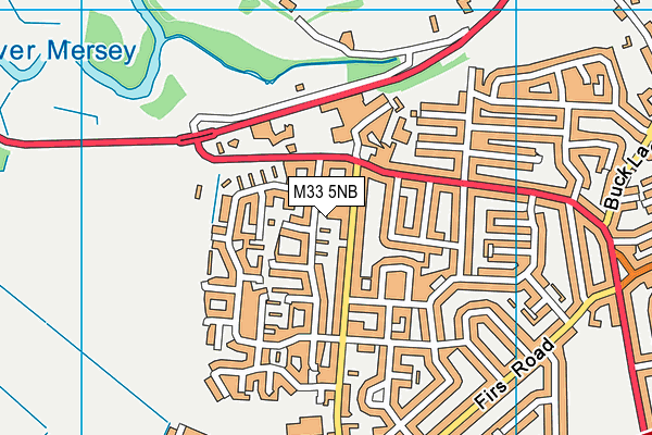 M33 5NB map - OS VectorMap District (Ordnance Survey)