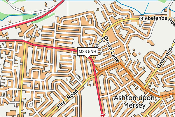 M33 5NH map - OS VectorMap District (Ordnance Survey)