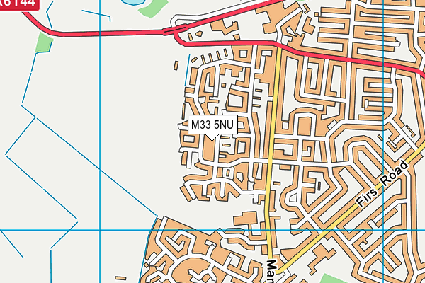 M33 5NU map - OS VectorMap District (Ordnance Survey)