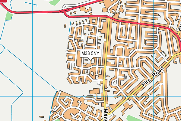 M33 5NY map - OS VectorMap District (Ordnance Survey)