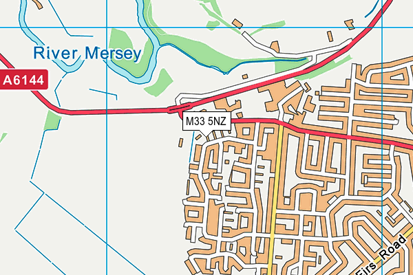 M33 5NZ map - OS VectorMap District (Ordnance Survey)