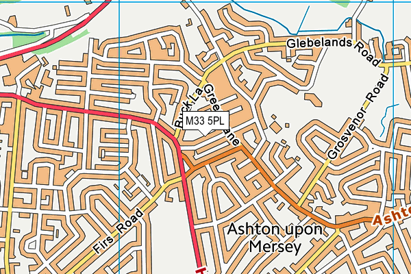 M33 5PL map - OS VectorMap District (Ordnance Survey)