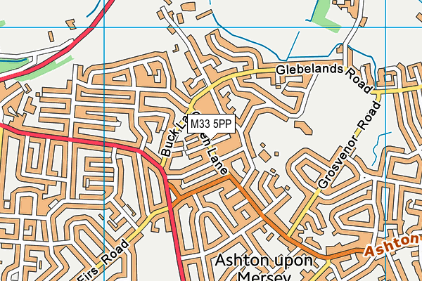 M33 5PP map - OS VectorMap District (Ordnance Survey)