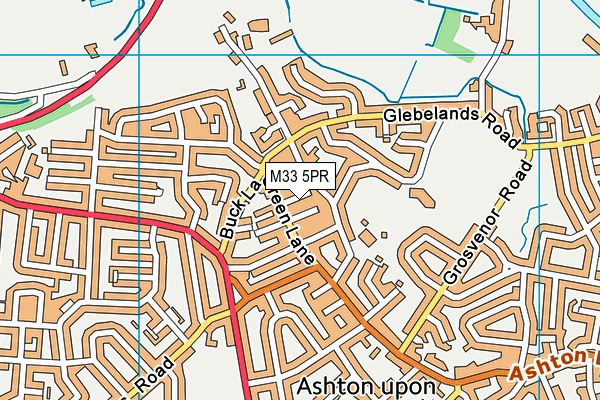 M33 5PR map - OS VectorMap District (Ordnance Survey)