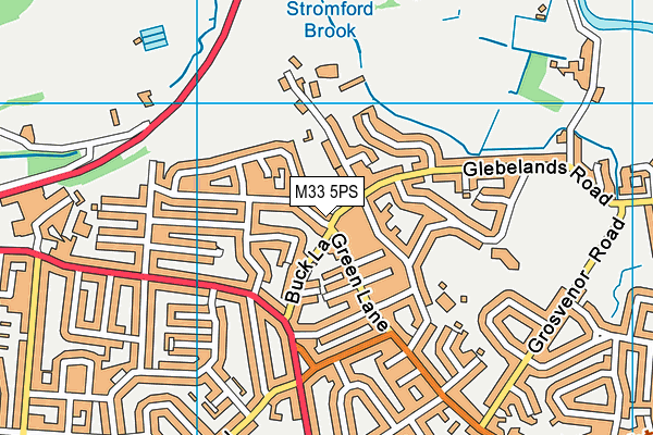 M33 5PS map - OS VectorMap District (Ordnance Survey)