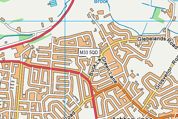 M33 5QD map - OS VectorMap District (Ordnance Survey)