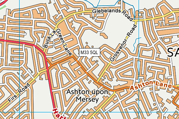 M33 5QL map - OS VectorMap District (Ordnance Survey)