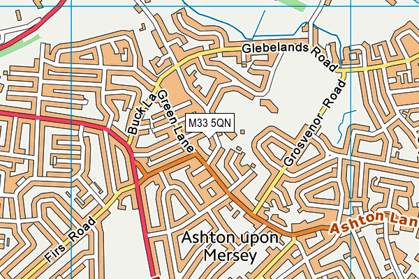 M33 5QN map - OS VectorMap District (Ordnance Survey)