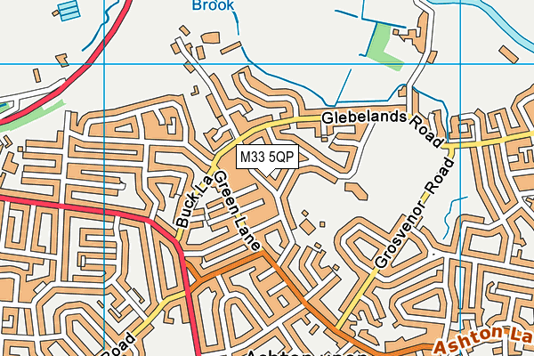M33 5QP map - OS VectorMap District (Ordnance Survey)