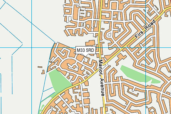 M33 5RD map - OS VectorMap District (Ordnance Survey)