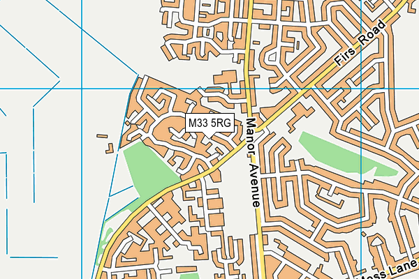 M33 5RG map - OS VectorMap District (Ordnance Survey)