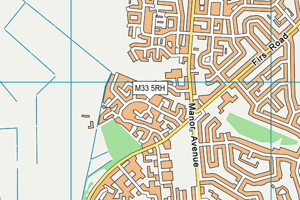 M33 5RH map - OS VectorMap District (Ordnance Survey)
