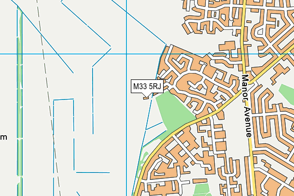 M33 5RJ map - OS VectorMap District (Ordnance Survey)
