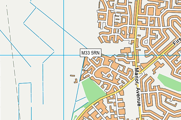 M33 5RN map - OS VectorMap District (Ordnance Survey)