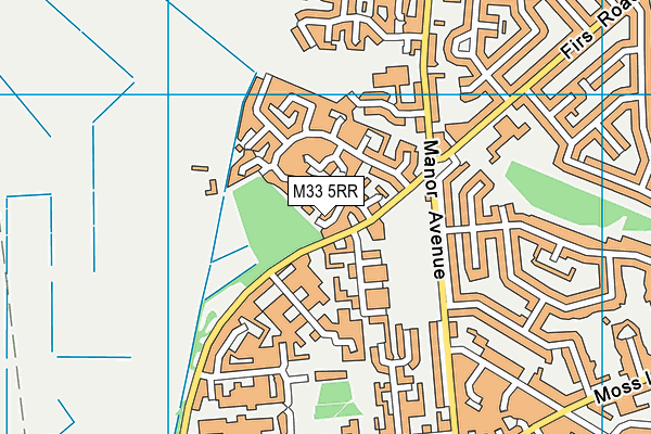 M33 5RR map - OS VectorMap District (Ordnance Survey)