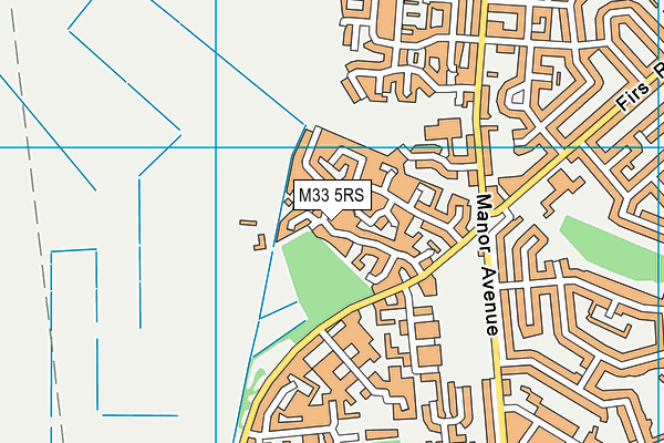 M33 5RS map - OS VectorMap District (Ordnance Survey)