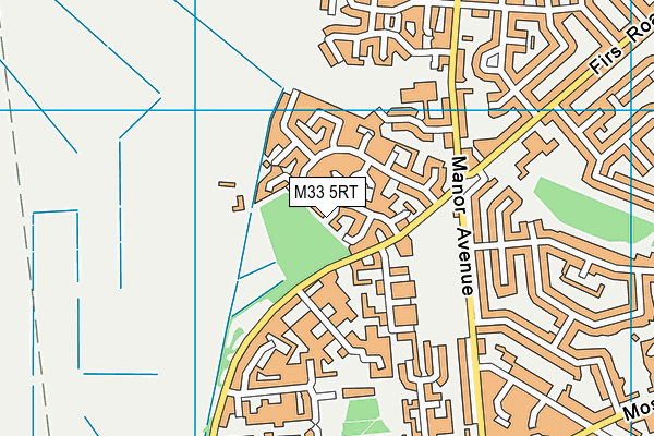 M33 5RT map - OS VectorMap District (Ordnance Survey)