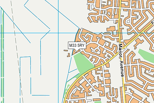 M33 5RY map - OS VectorMap District (Ordnance Survey)