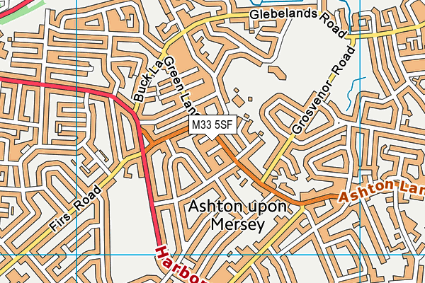M33 5SF map - OS VectorMap District (Ordnance Survey)