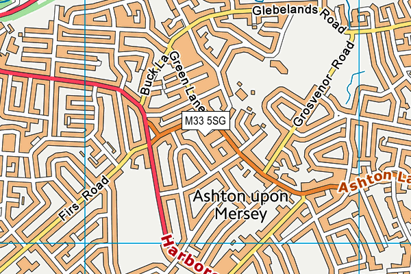 M33 5SG map - OS VectorMap District (Ordnance Survey)