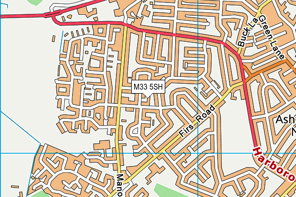 M33 5SH map - OS VectorMap District (Ordnance Survey)