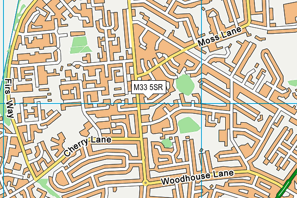 M33 5SR map - OS VectorMap District (Ordnance Survey)