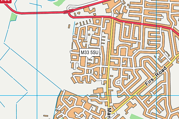 M33 5SU map - OS VectorMap District (Ordnance Survey)