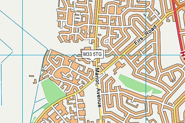 M33 5TG map - OS VectorMap District (Ordnance Survey)