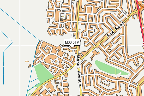 M33 5TP map - OS VectorMap District (Ordnance Survey)