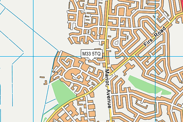 M33 5TQ map - OS VectorMap District (Ordnance Survey)