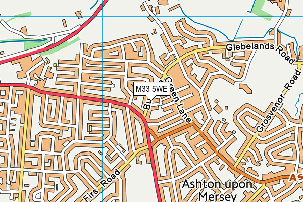 M33 5WE map - OS VectorMap District (Ordnance Survey)