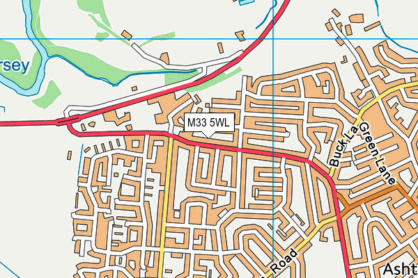 M33 5WL map - OS VectorMap District (Ordnance Survey)
