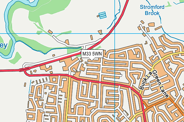 M33 5WN map - OS VectorMap District (Ordnance Survey)