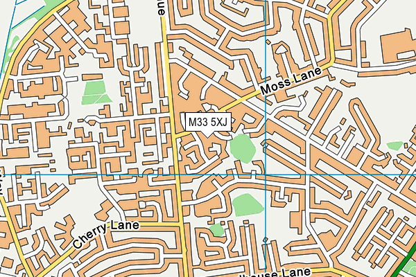 M33 5XJ map - OS VectorMap District (Ordnance Survey)