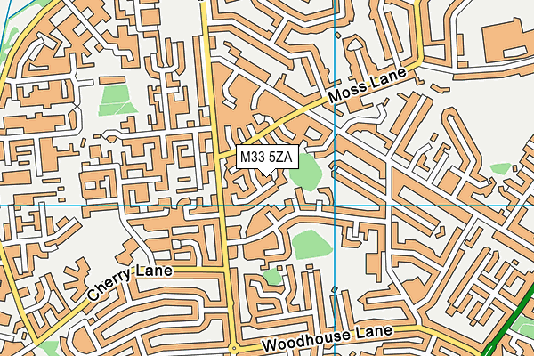 M33 5ZA map - OS VectorMap District (Ordnance Survey)