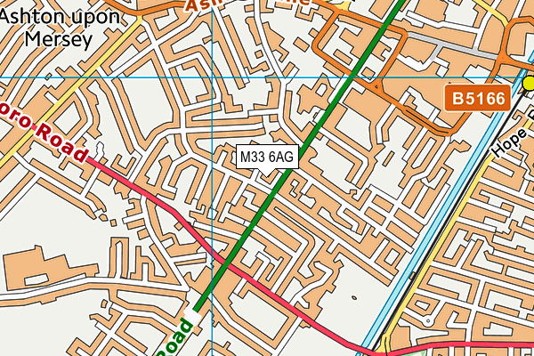 M33 6AG map - OS VectorMap District (Ordnance Survey)