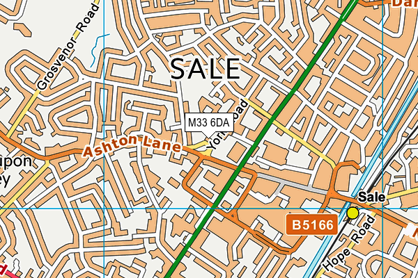 M33 6DA map - OS VectorMap District (Ordnance Survey)