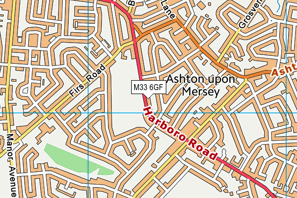 M33 6GF map - OS VectorMap District (Ordnance Survey)