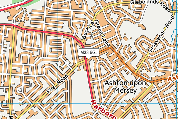 M33 6GJ map - OS VectorMap District (Ordnance Survey)