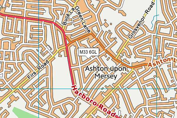 M33 6GL map - OS VectorMap District (Ordnance Survey)