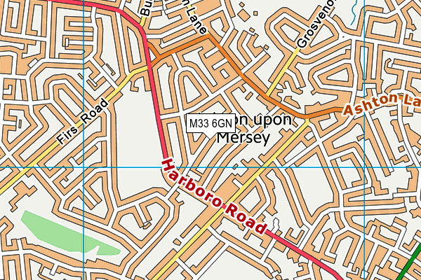 M33 6GN map - OS VectorMap District (Ordnance Survey)