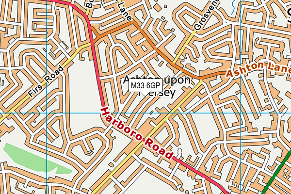 M33 6GP map - OS VectorMap District (Ordnance Survey)