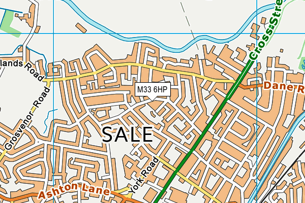 M33 6HP map - OS VectorMap District (Ordnance Survey)