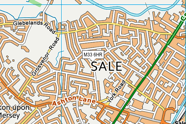 M33 6HR map - OS VectorMap District (Ordnance Survey)