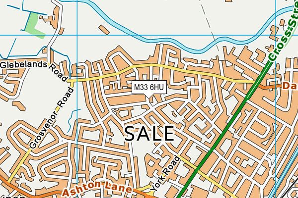 M33 6HU map - OS VectorMap District (Ordnance Survey)