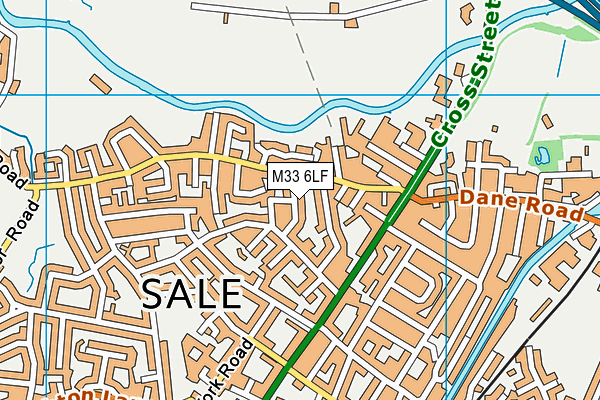 M33 6LF map - OS VectorMap District (Ordnance Survey)