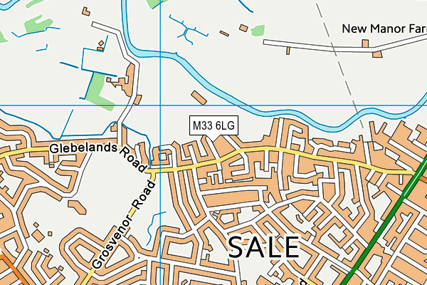 M33 6LG map - OS VectorMap District (Ordnance Survey)